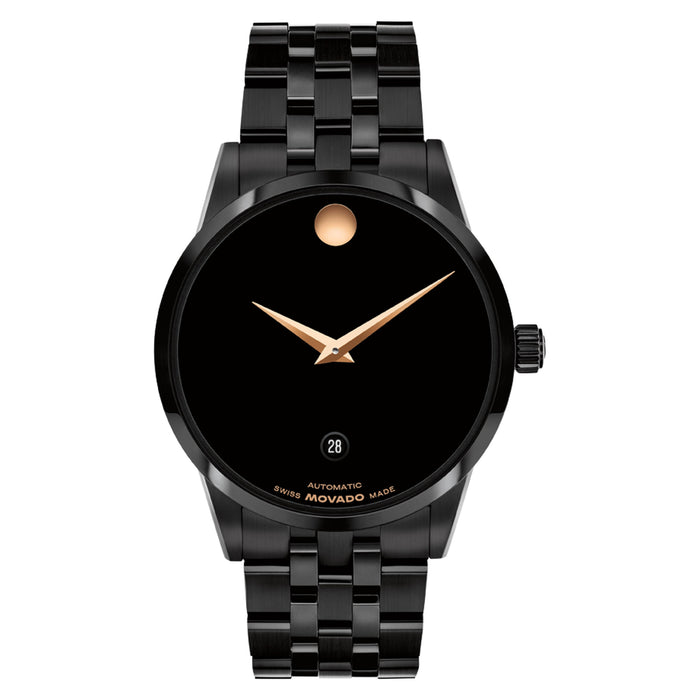 Movado Museum Classic Automatic Black Dial Stainless Steel Unisex's Watch 0608034