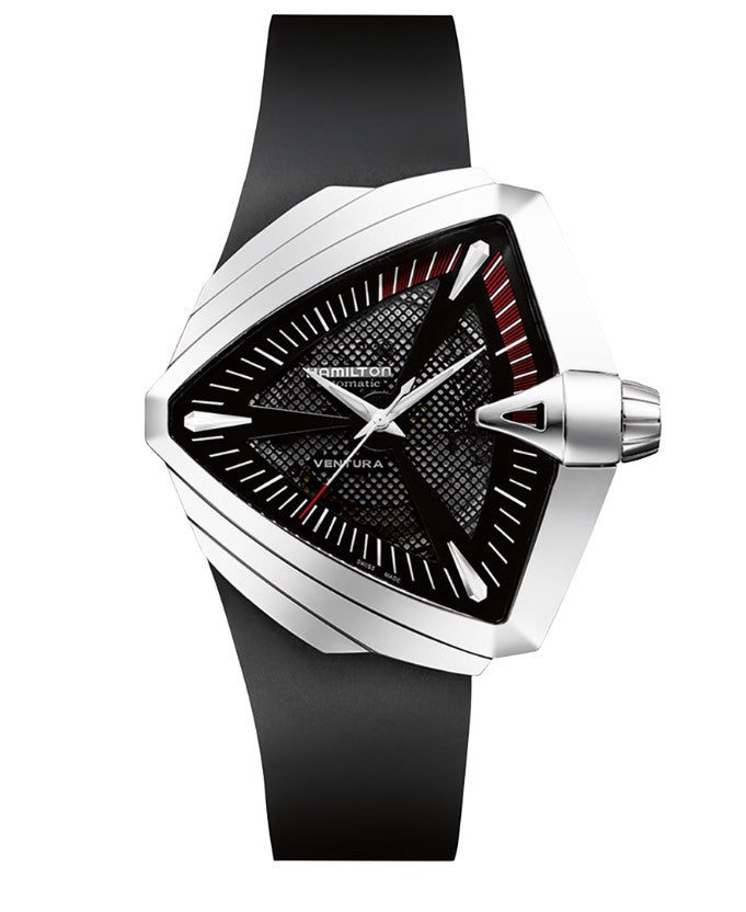 Hamilton Triangular Watch Hamilton Ventura XXL Automatic Black Dial Triangle Case 45.5mm Men's W ...