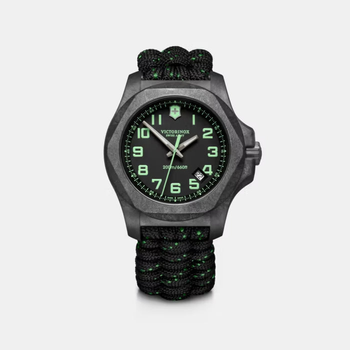 Victorinox I.N.O.X. Carbon Matt Black Dial With Paracord Strap Men's Watch 241859