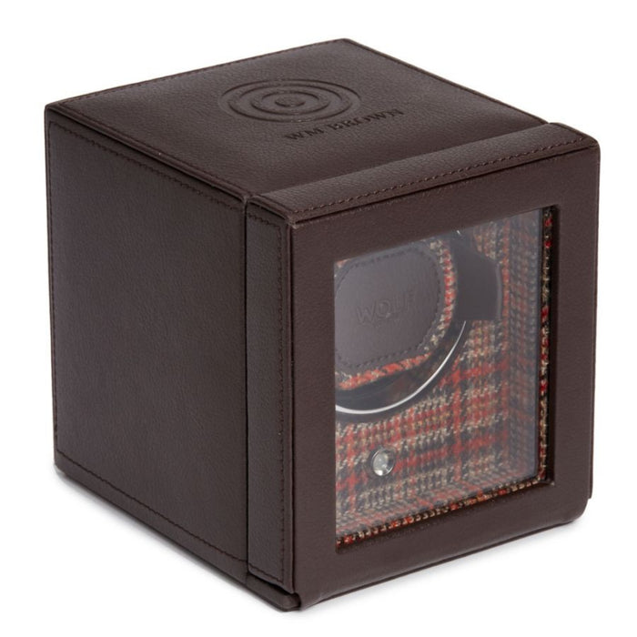 Wolf WM Brown Negroni Tweed Lining Single Watch Winder 800670