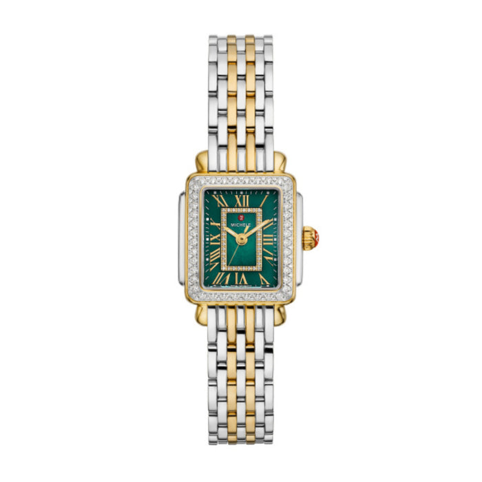 Michele Deco Madison Mini Diamond Two-Tone 18K Gold-Plated Women's Watch MWW06D000174