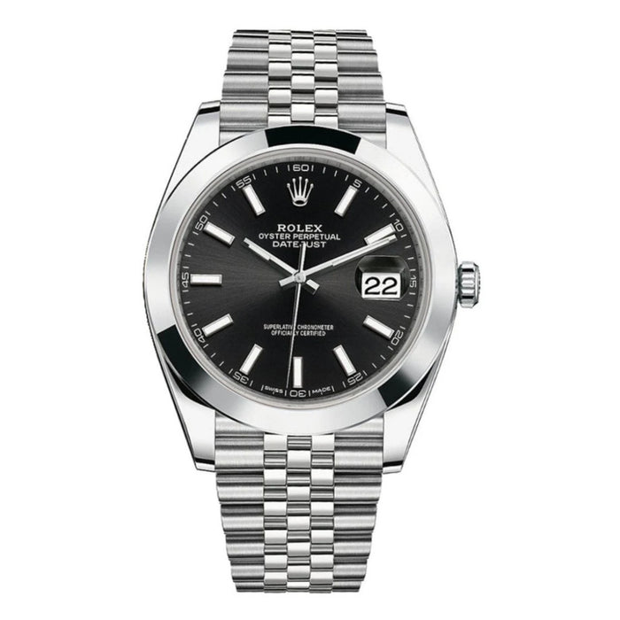 Rolex Datejust 41mm Smooth Bezel Black Index Dial Jubilee New 2025 - 126300