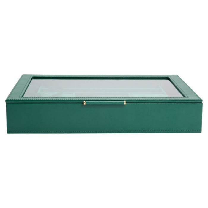Wolf Sophia Forest Green Jewelry Box with Window 392412