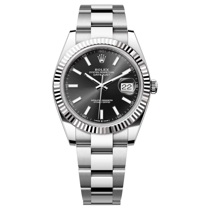 Rolex Datejust 41mm Fluted Bezel Black Index Dial Oyster New 2025 - 126334