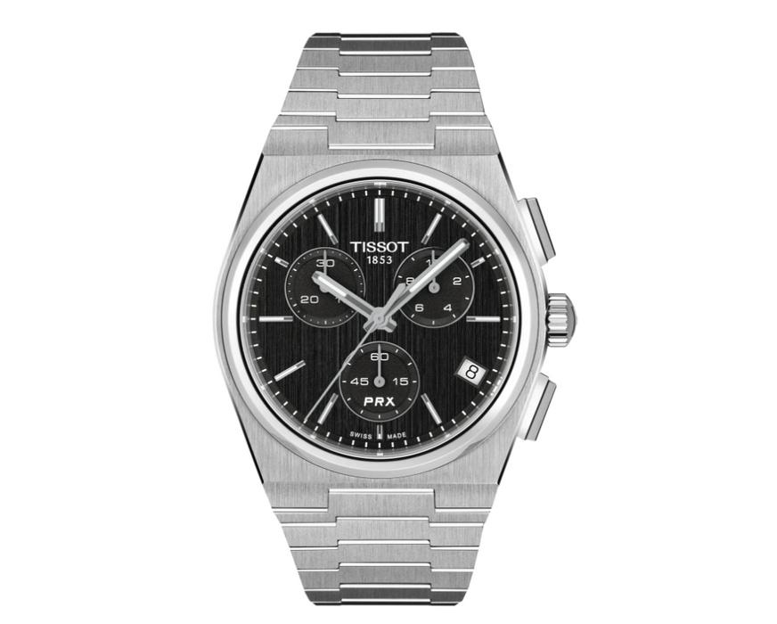 Tissot PRX Chrono Quartz 41mm Black Dial Men's Watch T1374171105100