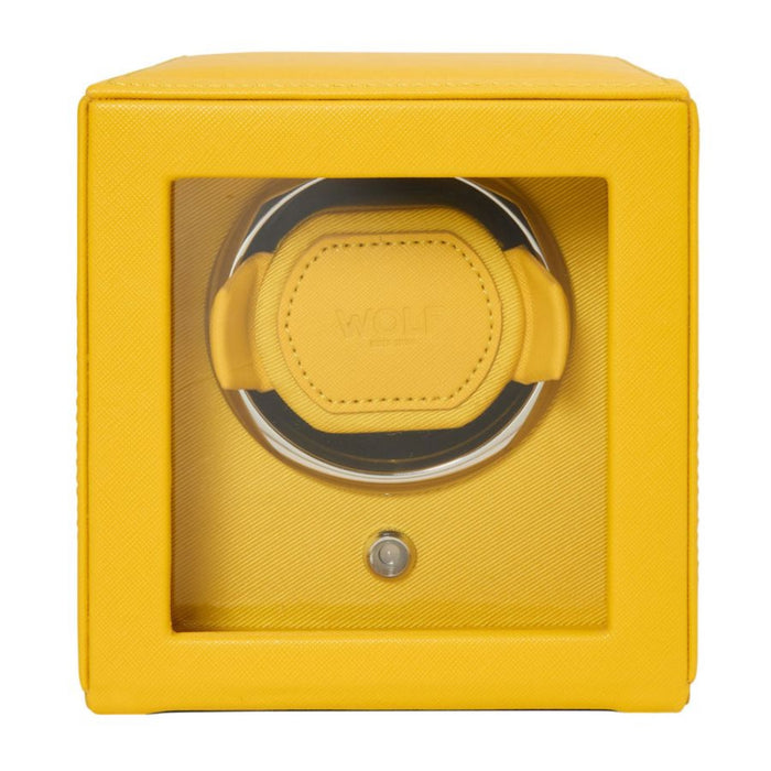 Wolf Cub Single Yellow Watch Winder with Cover 461192