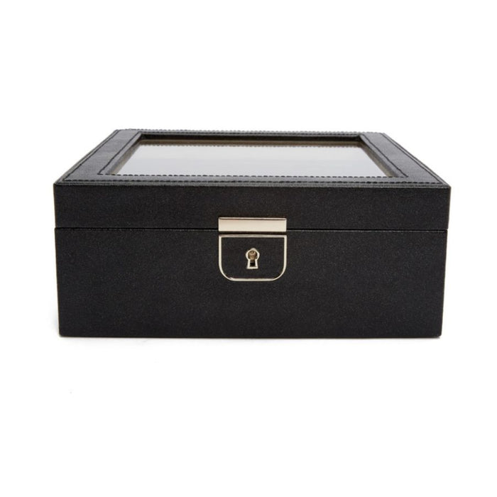 Wolf Palermo 6 Piece Black Anthracite Leather Watch Box 213802