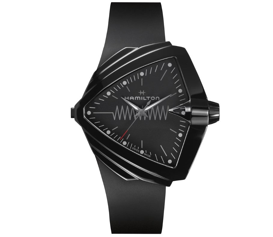 Hamilton Ventura XXL Bright Quartz Black Dial 52mm Men's Watch H24604330