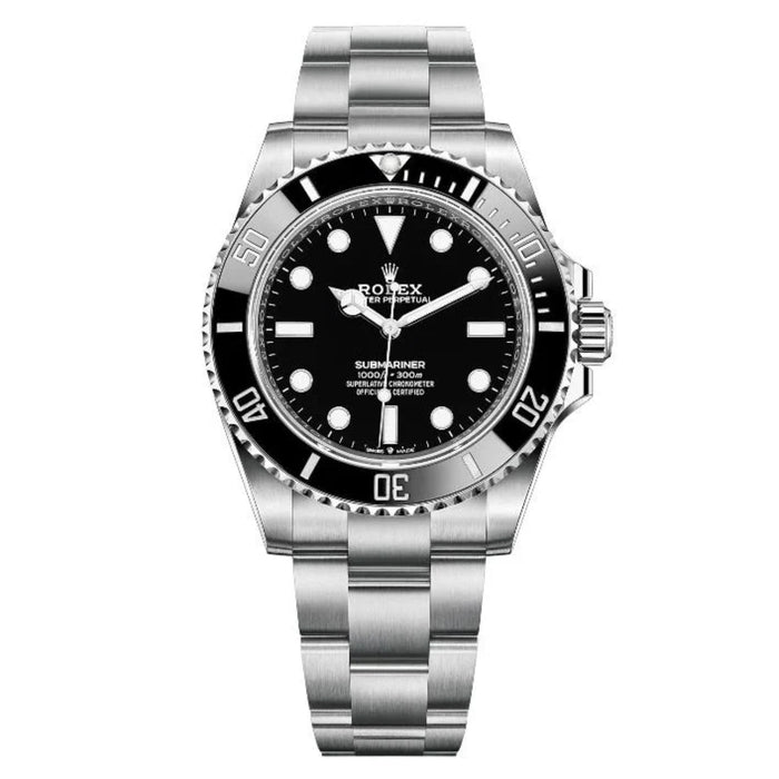 Rolex Submariner 41mm No Date Stainless Steel Black Dial Black Bezel New 2025 - 124060