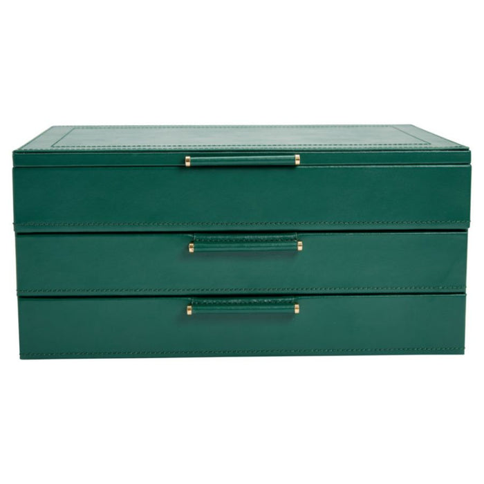 Wolf Sophia Forest Green Jewelry Box with Drawers 392012