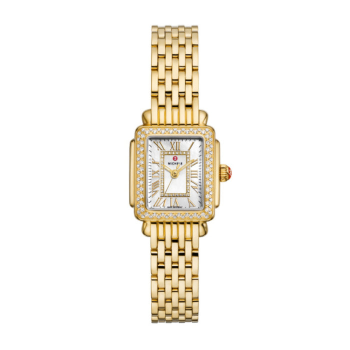 Michele Deco Madison Mini Diamond 18K Gold-Plated Women's Watch MWW06D000173
