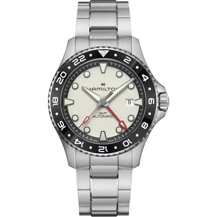 Hamilton Khaki Navy Scuba Automatic GMT 43mm Silver Dial Men's Watch H82555150