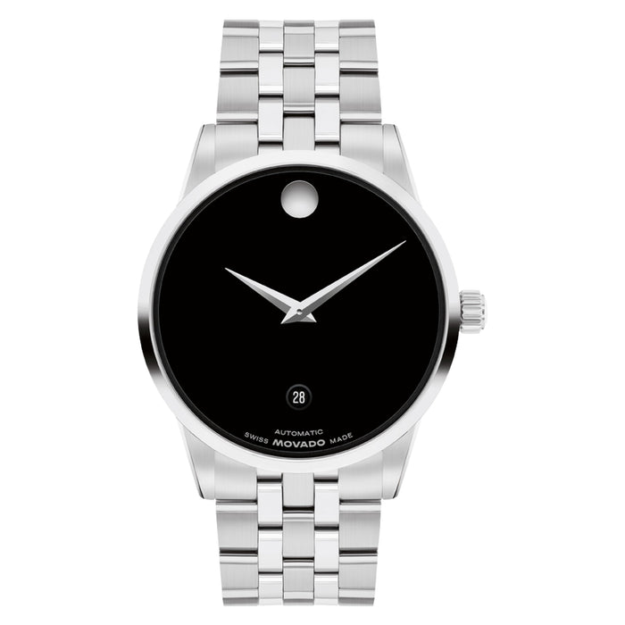 Movado Museum Classic Automatic Black Dial Stainless Steel Unisex's Watch 0608030