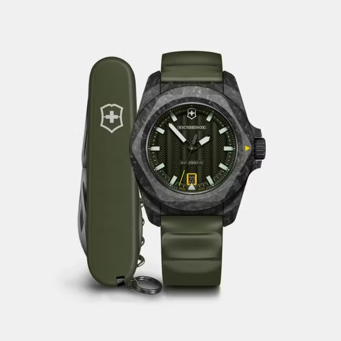 Victorinox I.N.O.X. Automatic Matt Green Dial With Titanium Caseback Men's Watch 242021.1