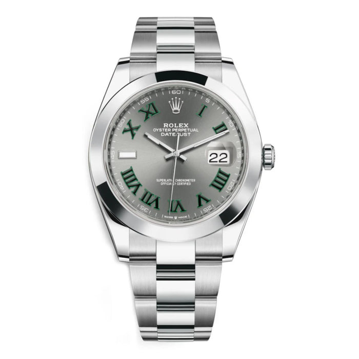 Rolex Datejust 41mm Smooth Bezel "Wimbledon" Dial Oyster New 2025 - 126300