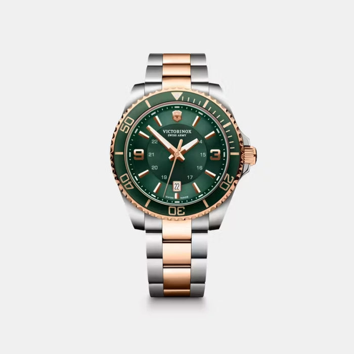 Victorinox Maverick-Large Sunray Green Dial With Rose Gold Bezel Quartz Men's Watch 242008