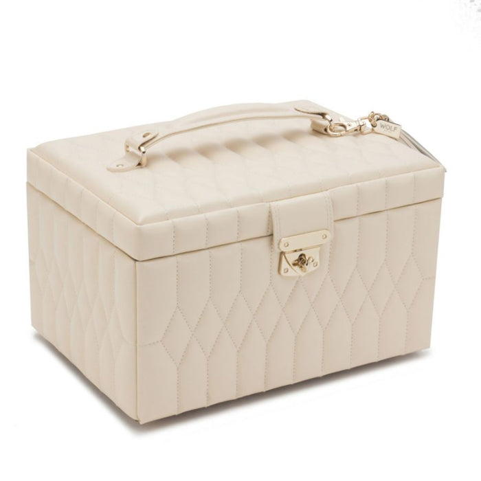 Wolf Caroline Ivory Medium Jewelry Case 329753