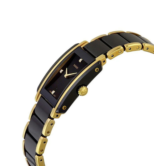 Rado Integral Diamonds Black Rectangular Dial With Diamonds Women's Watch R20845712