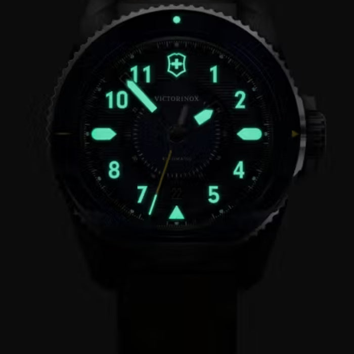 Victorinox Journey 1884 Automatic Matt Blue Dial With Brown Wood Strap Men's Watch 241980.1