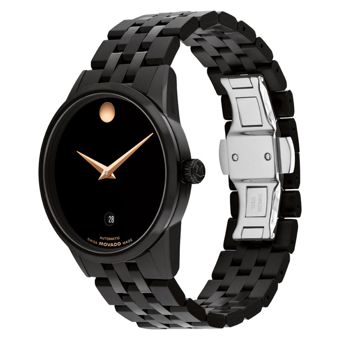 Movado Museum Classic Automatic Black Dial Stainless Steel Unisex's Watch 0608034