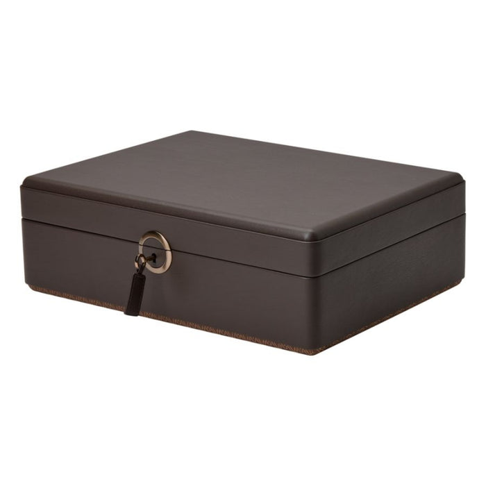 Wolf Earth 5 Piece Coffee Apple Leather Watch Box with Storage 190906