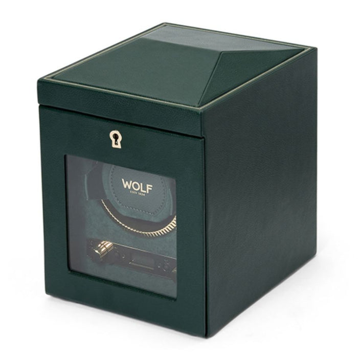 Wolf British Racing Single Green Vegan Leather Watch Winder 793141