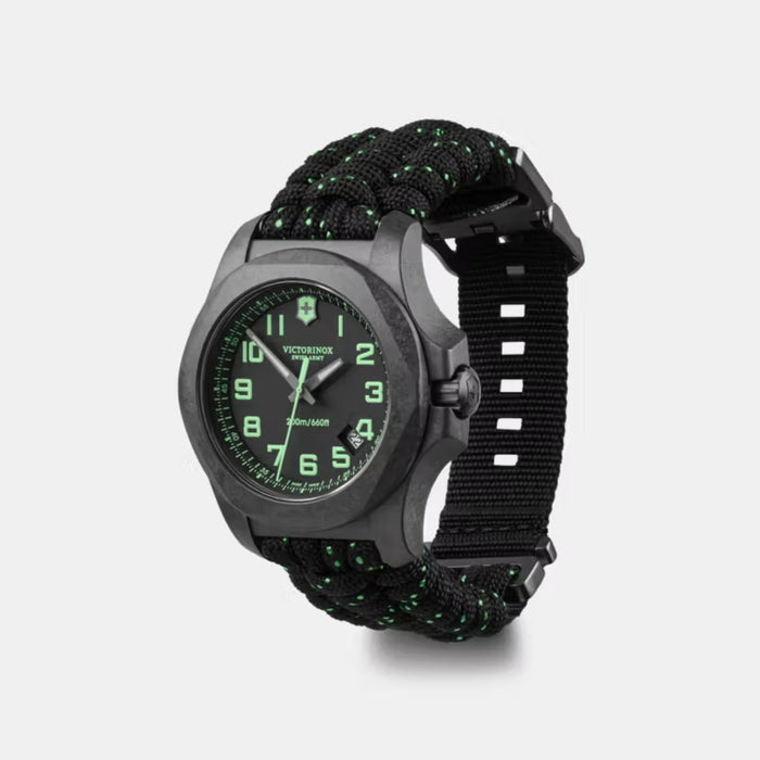 Victorinox I.N.O.X. Carbon Matt Black Dial With Paracord Strap Men's Watch 241859