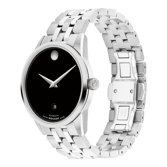 Movado Museum Classic Automatic Black Dial Stainless Steel Unisex's Watch 0608030