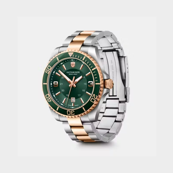 Victorinox Maverick-Large Sunray Green Dial With Rose Gold Bezel Quartz Men's Watch 242008
