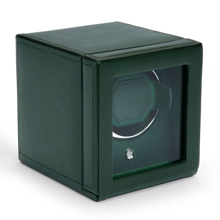 Wolf Cub Single Green Watch Winder with Cover 461141