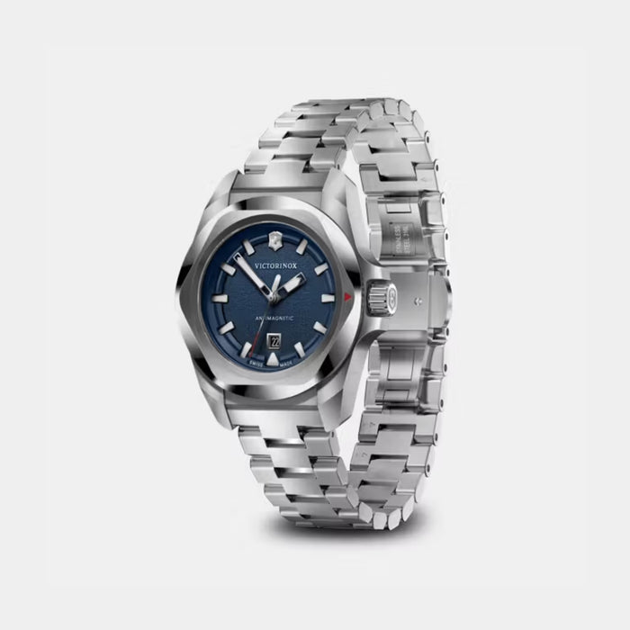 Victorinox INOX Grainy Blue Dial With Silver Bezel Quartz Women's Watch 242038