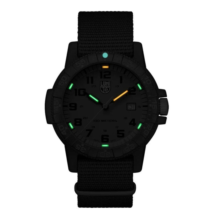 Luminox Leatherback Sea Turtle Giant 44mm CARBONOX™ Green Dial With Orange Accent Men's Watch XS.0337