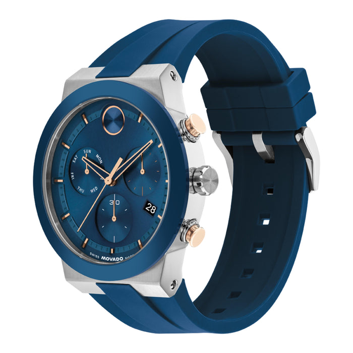 Movado Bold Fusion Blue Dial Quartz Chronograph Men's Watch 3601331