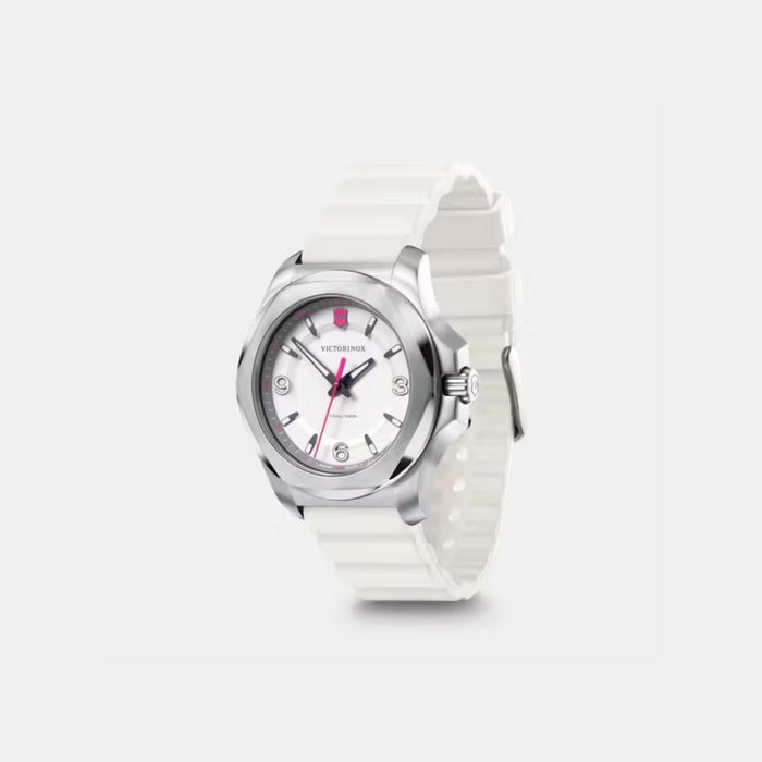 Victorinox INOX-V Matt White Dial With Silver Bezel Analog Quartz Women's Watch 241921