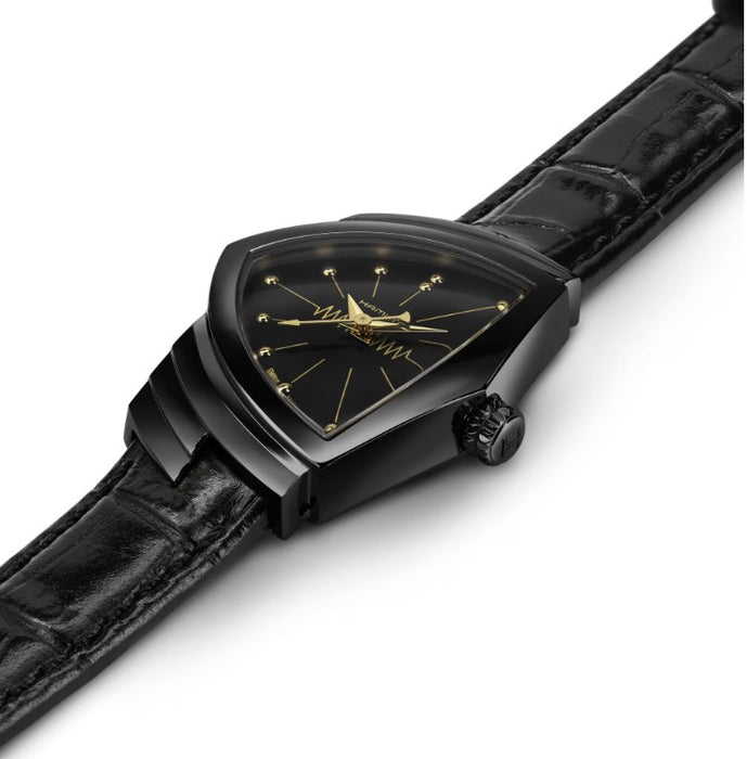 Hamilton Ventura Swiss Quartz Black Dial 24mm Men's Watch H24201730