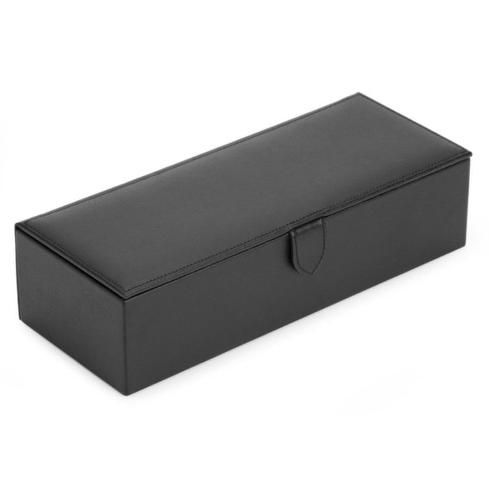 Wolf Blake 5 Piece Blake Black/Grey Leather Watch Box 305502