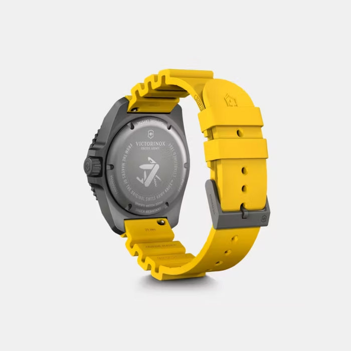 Victorinox Dive Pro Quartz Black Matt Dial With Yellow Rubber Strap Men's Watch 241992