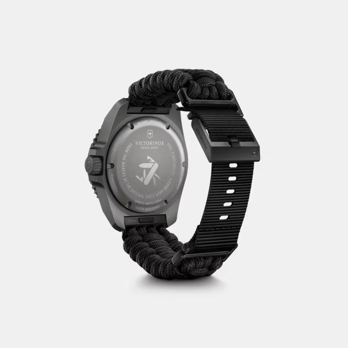 Victorinox Dive Pro Quartz Black Matt Dial With Paracord Strap Men's Watch 241993.1