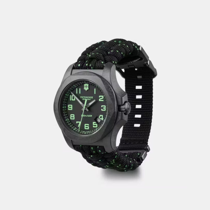 Victorinox I.N.O.X. Carbon Matt Black Dial With Paracord Men's Watch 241859