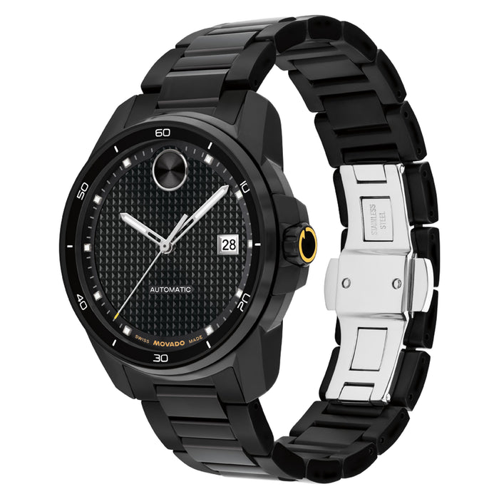 Movado Bold Verso Automatic Black Dial & Bracelet Men's Watch 3600966