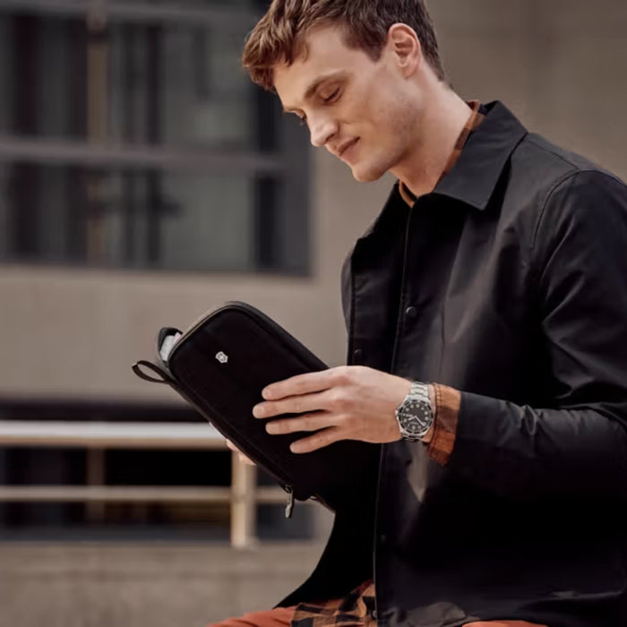 Victorinox Fieldforce Matt Black Dial With Silver Bracelet Men's Watch 241849