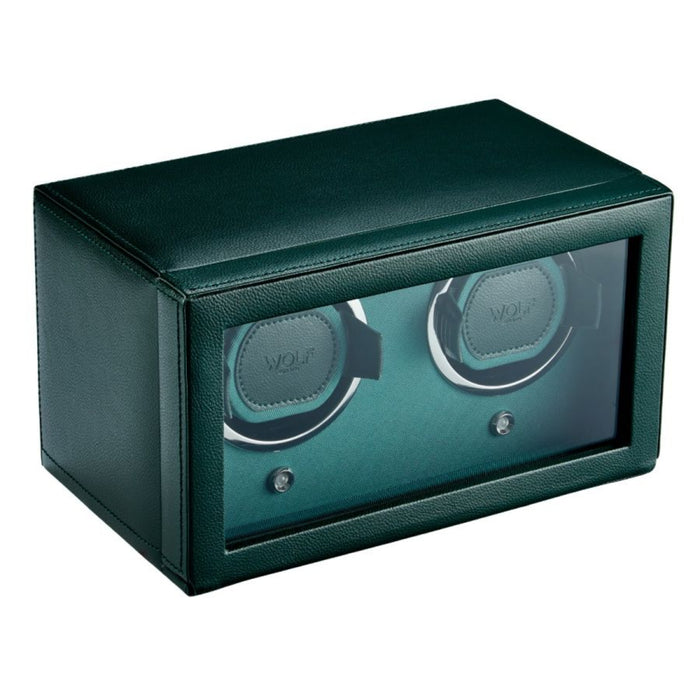 Wolf Cub Green Double Watch Winder with Cover 461241
