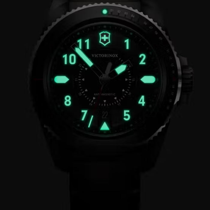 Victorinox Journey 1884 Grainy Black Dial With Brown Leather Strap Men's Watch 241976.1