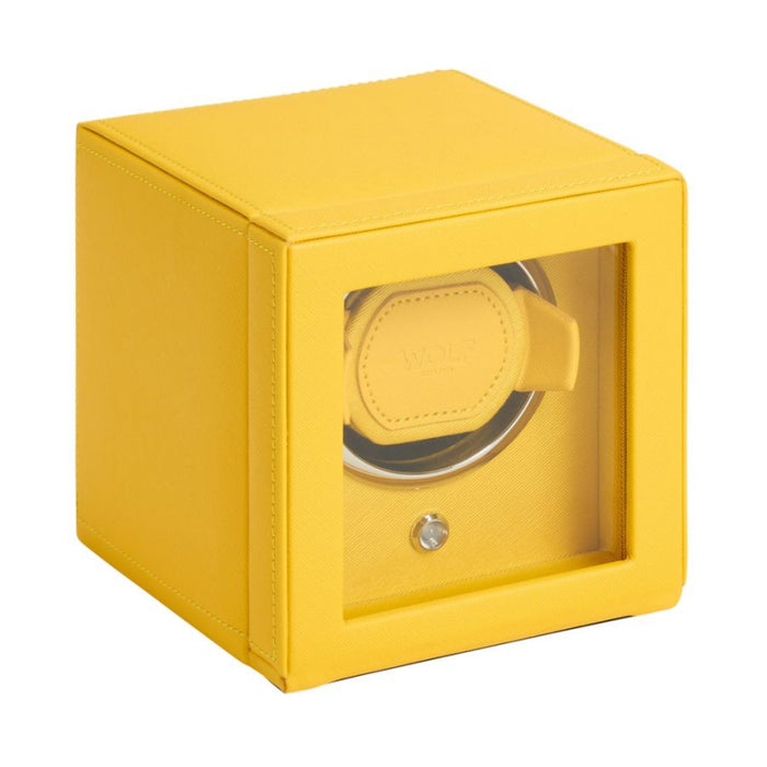 Wolf Cub Single Yellow Watch Winder with Cover 461192