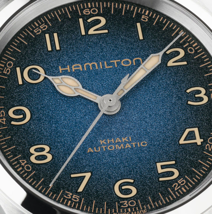 Hamilton Murph Watch Khaki Field 38mm Blue Dial Stainless Steel Strap H70405140