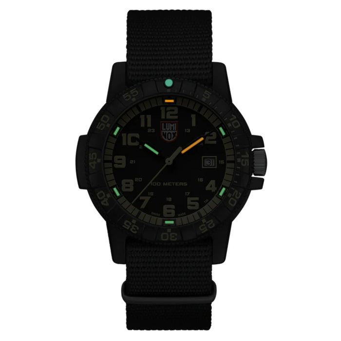 Luminox Leatherback Sea Turtle Giant 44mm CARBONOX™ Black Dial With Beige Border Men's Watch XS.0333