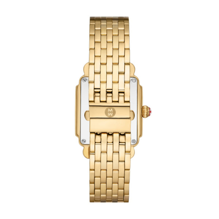 Michele Limited Edition Deco Mid Diamond Pavé Jubilee 18K Gold-Plated Women's Watch MWW06V000133