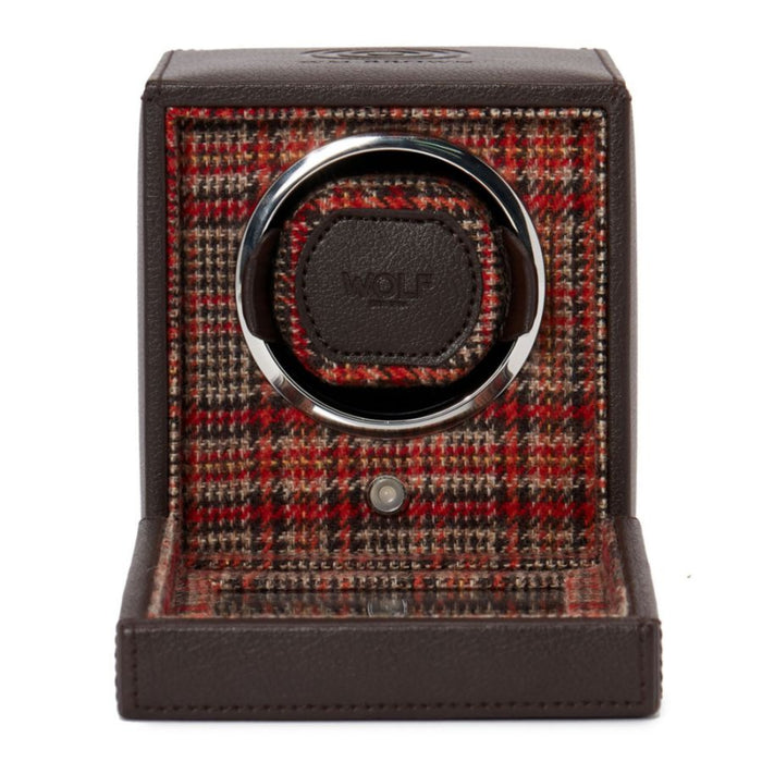 Wolf WM Brown Negroni Tweed Lining Single Watch Winder 800670