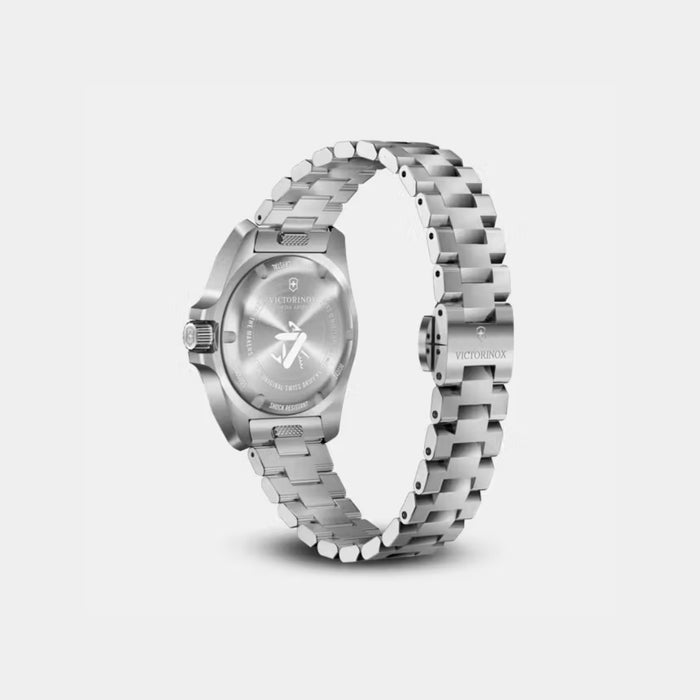 Victorinox INOX Grainy Black Dial With Silver Bezel Quartz Women's Watch 242036