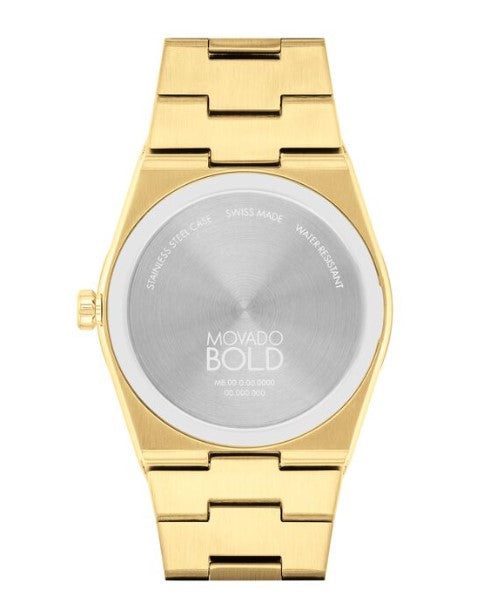 Movado Bold Quest Black Sunray Dial Gold Men's Watch 3601223